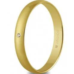 Argyor Alliance Mixte 50302D 3mm - Or 375/1000 | Femme Bague|Bague