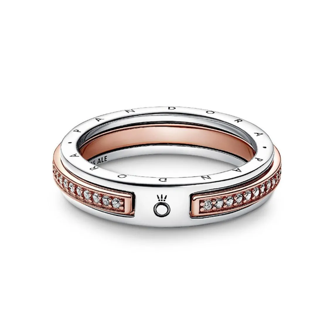 Pandora Anneau Signature et Pavé Bimatière Signature | Femme Bague