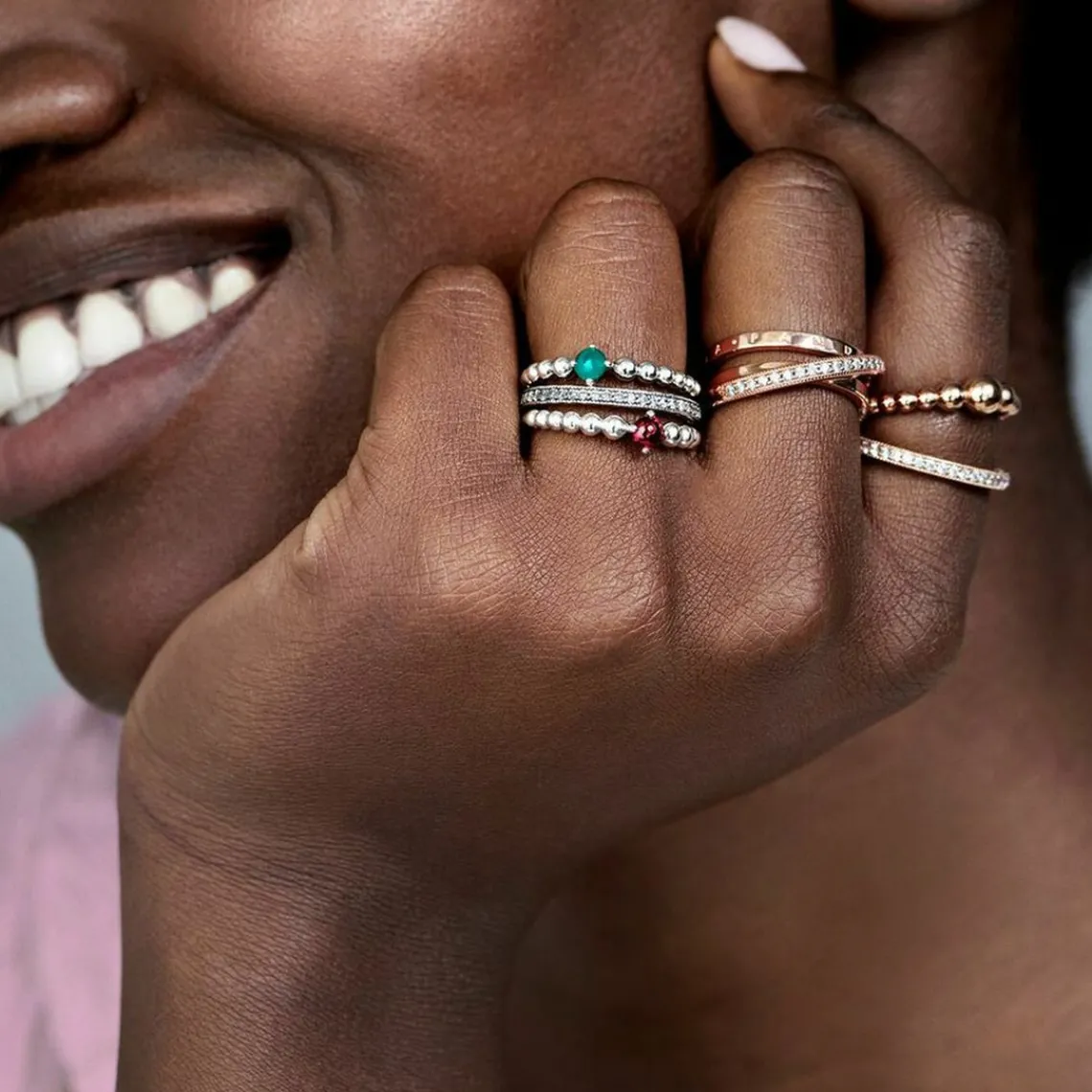Pandora Anneau Triple Pavé Croisé Signature | Femme Bague