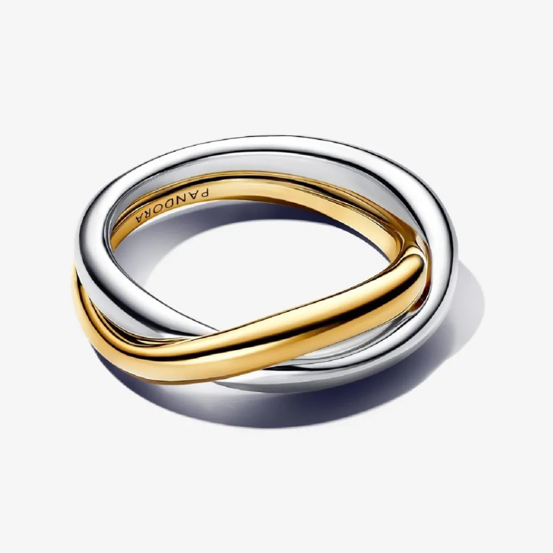 Pandora Anneaux Entrelacés Bimatières | Femme Bague