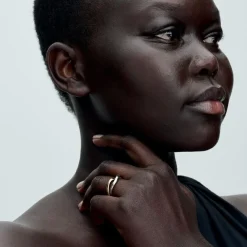 Pandora Anneaux Entrelacés Bimatières | Femme Bague