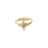 Pierre Lannier Bijoux Bague Ajustable Femme Pierre Lannier PERSEA Acier Doré Cristaux | Femme Bague
