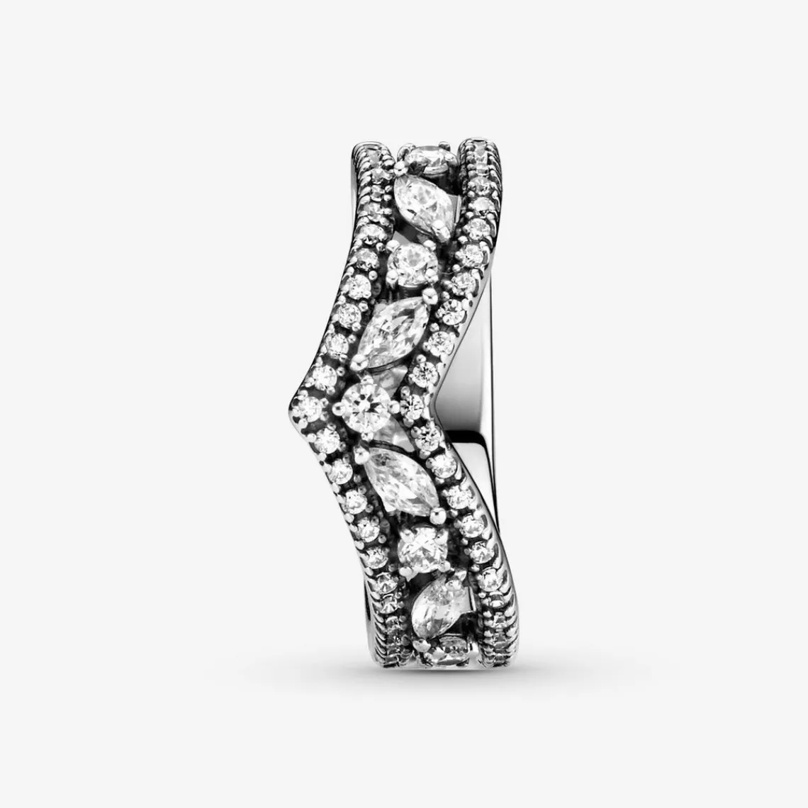 Pandora Bague Chevron Double Marquise Scintillante Timeless | Femme Bague