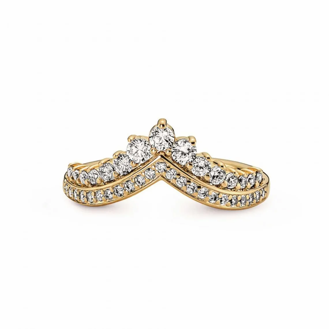 Pandora Bague Chevron Double pavée scintillante Timeless | Femme Bague