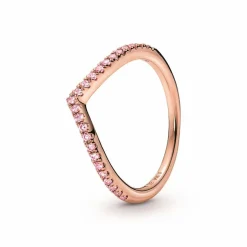 Pandora Bague Chevron rose Timeless | Femme Bague