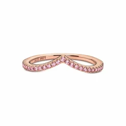 Pandora Bague Chevron rose Timeless | Femme Bague