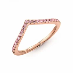 Pandora Bague Chevron rose Timeless | Femme Bague