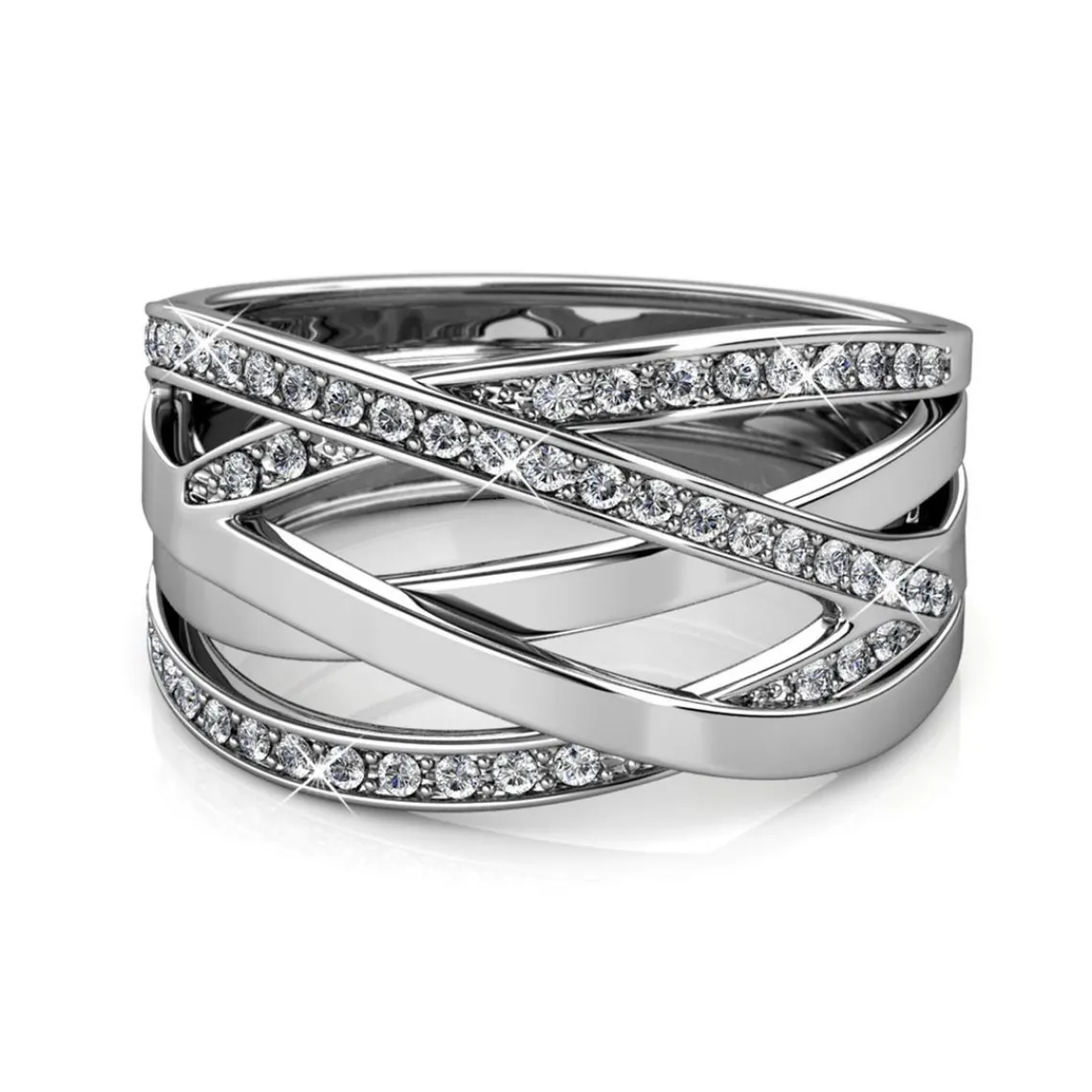 MYC-Paris Bague Criss Cross Argentée | Femme Bague