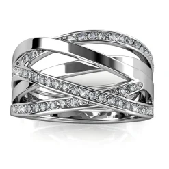 MYC-Paris Bague Criss Cross Argentée | Femme Bague