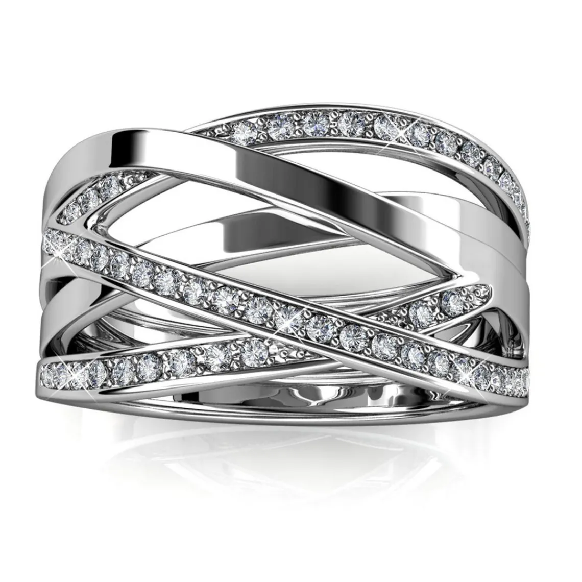 MYC-Paris Bague Criss Cross Argentée | Femme Bague