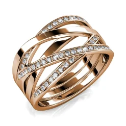 MYC-Paris Bague Criss Cross Or Rose | Femme Bague