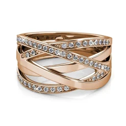 MYC-Paris Bague Criss Cross Or Rose | Femme Bague