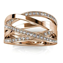 MYC-Paris Bague Criss Cross Or Rose | Femme Bague