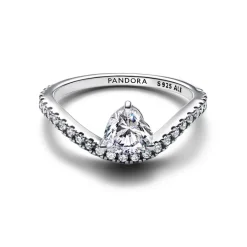 Pandora Bague Cœur Pavée Ondulée | Femme Bague