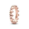 Pandora Bague Cœurs Doré Rose 14 Carats | Femme Bague
