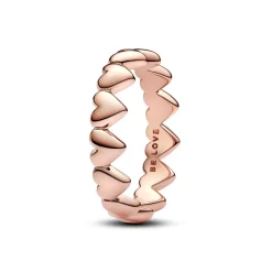 Pandora Bague Cœurs Doré Rose 14 Carats | Femme Bague