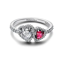 Pandora Bague Cœurs Halo | Femme Bague