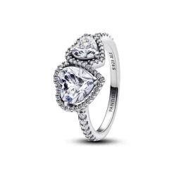 Pandora Bague Cœurs Halo Scintillant | Femme Bague