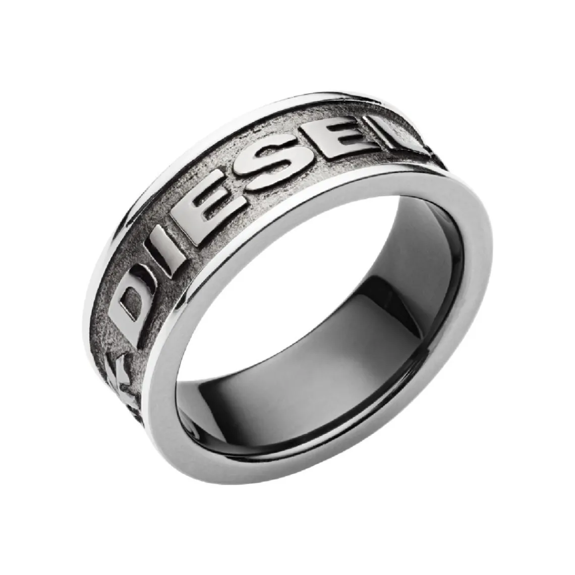 Diesel Bijoux Bague DX1108060 - Bague Acier Argentée Homme | Homme Bague
