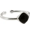 Kosma Paris Bague Ella Argenté Pierre Noir | Femme Bague