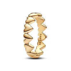Pandora Bague Farandole de Cœurs Dorée | Femme Bague