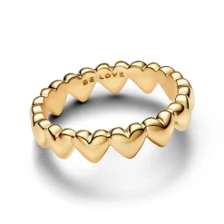 Pandora Bague Farandole de Cœurs Dorée | Femme Bague