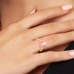 Angèle M Bijoux Bague Femme Angèle M B2457-ROSE-QUARTZ | Femme Bague