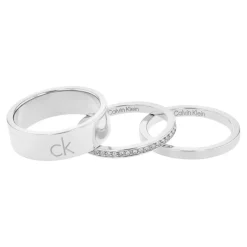 Calvin Klein Bijoux Bague femme Ck Trio - 35000794 Acier Argent | Femme Bague