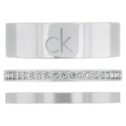 Calvin Klein Bijoux Bague femme Ck Trio - 35000794 Acier Argent | Femme Bague