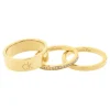 Calvin Klein Bijoux Bague femme Ck Trio - 35000795 Acier Doré | Femme Bague