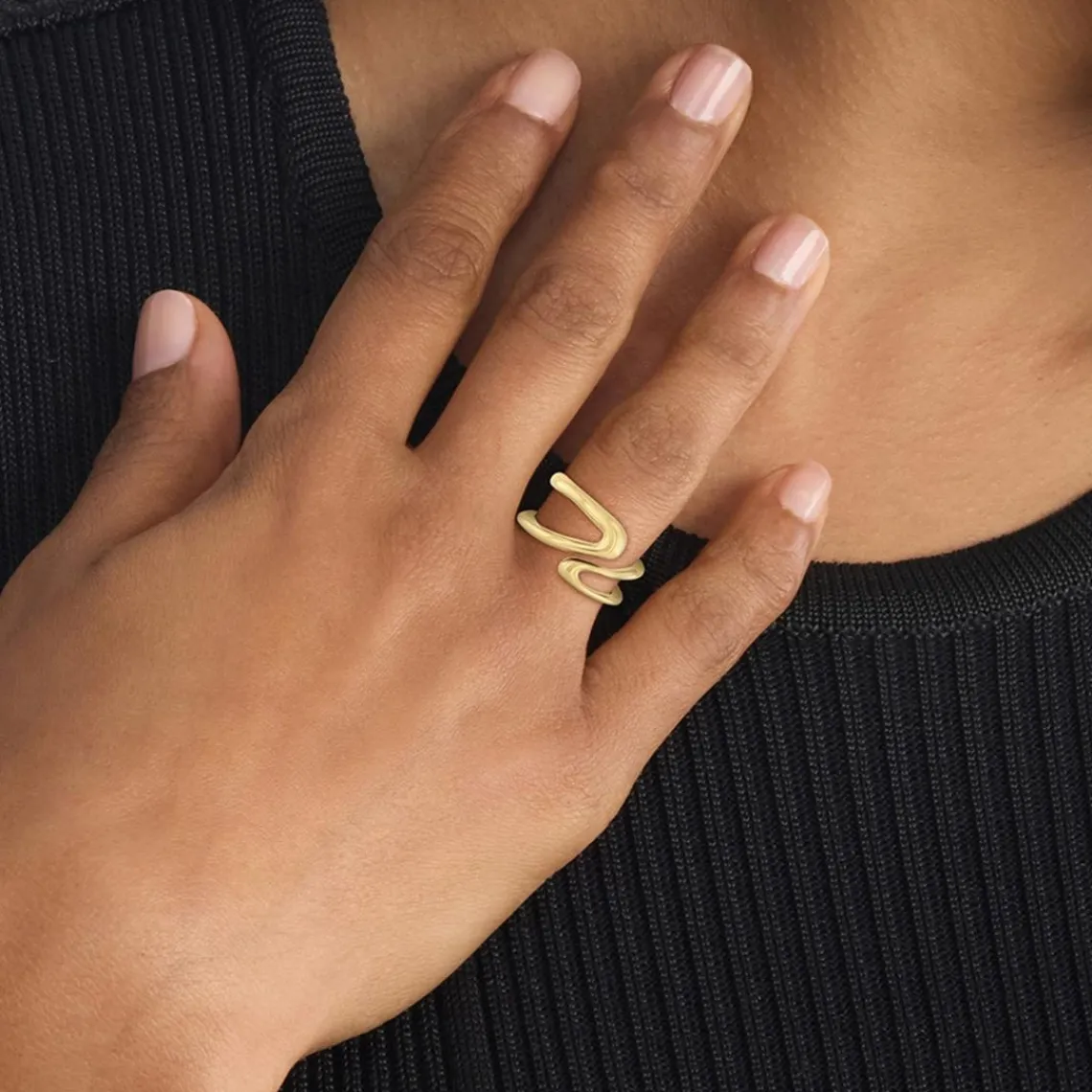 Calvin Klein Bijoux Bague femme Ck Statement Links - 35000752 Acier Doré | Femme Bague