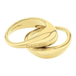 Calvin Klein Bijoux Bague femme Calvin Klein Elongated Drops - 35000448 Acier Doré | Femme Bague