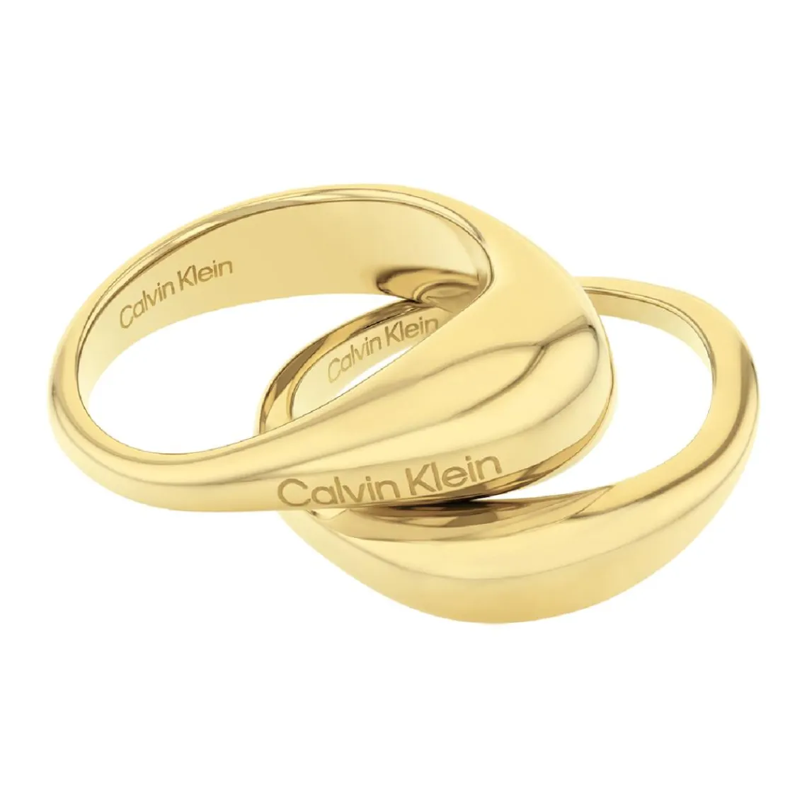 Calvin Klein Bijoux Bague femme Calvin Klein Elongated Drops - 35000448 Acier Doré | Femme Bague