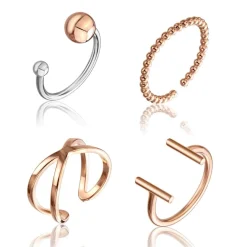 Emily Westwood Bijoux Bague Femme - WS046R Acier Argent Doré rose | Femme Bague