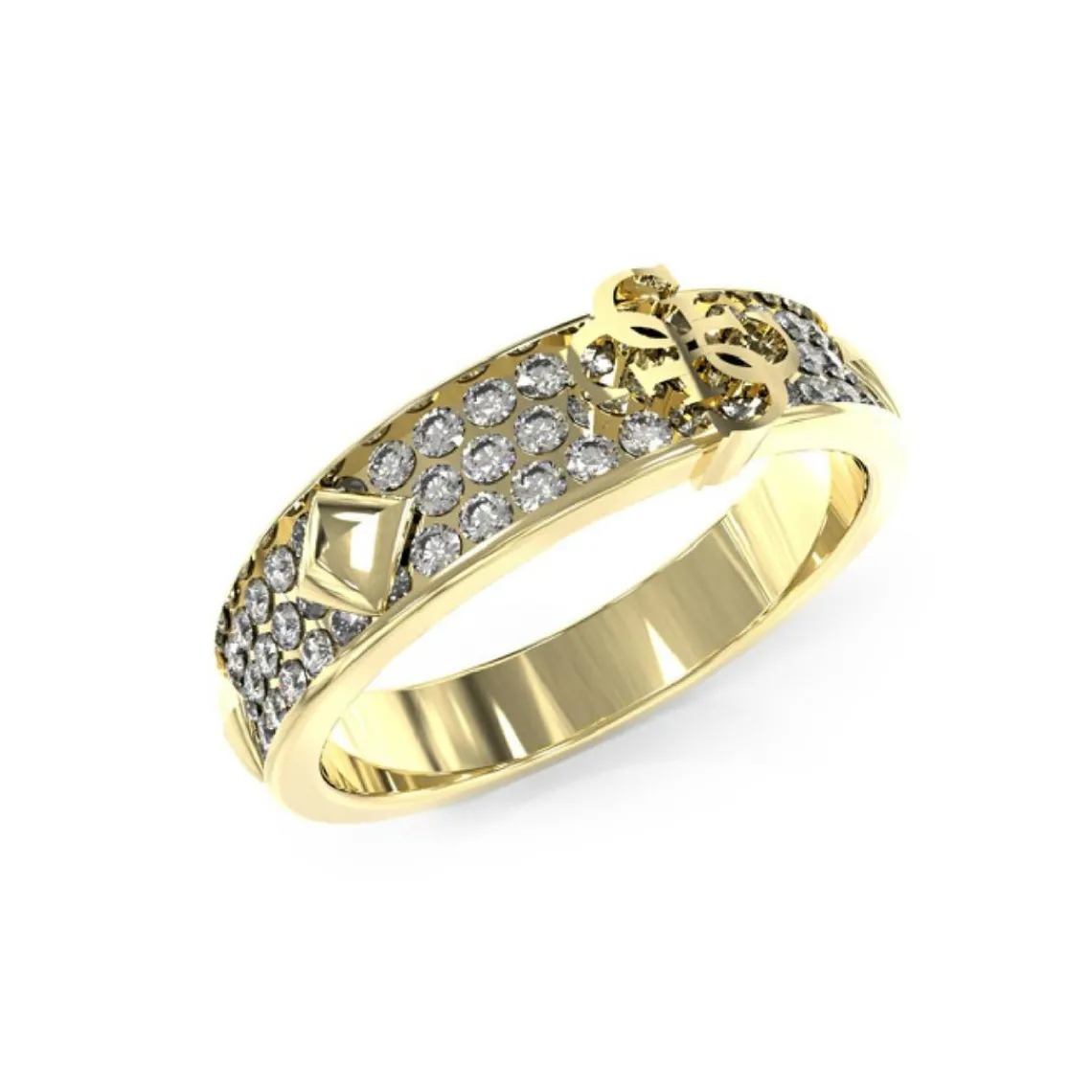 Guess Bijoux Bague femme JUBR03285JWYG54 - Acier Doré | Femme Bague
