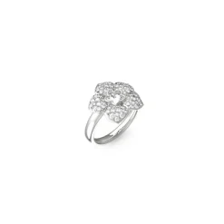 Guess Bijoux Bague femme Shining Winter - JUBR04467JWRH Acier Argent | Femme Bague