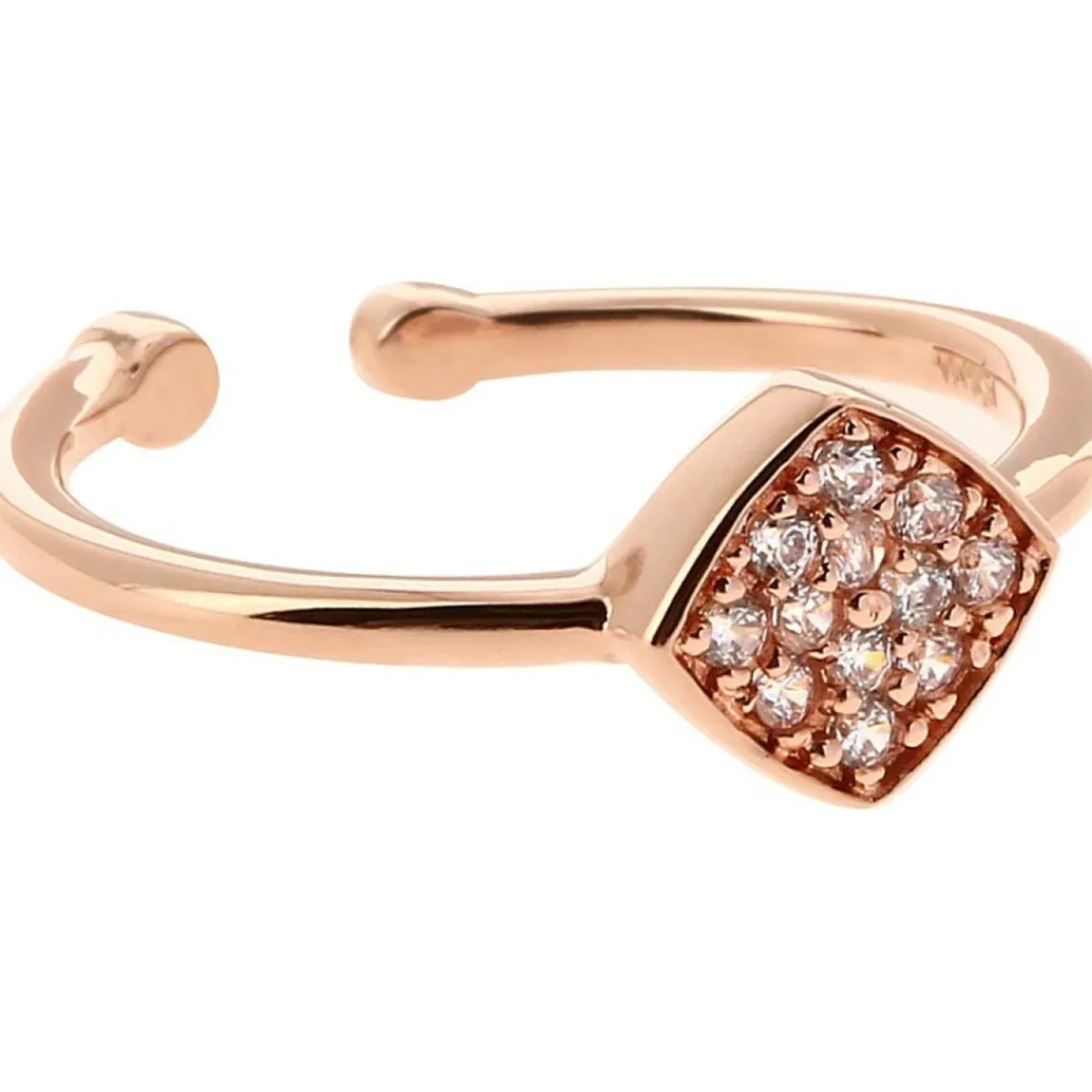Kosma Paris Bague Femme Kosma Ella BRSL0441-ROSEGOLD - Métal Doré Rose & Cristaux | Femme Bague