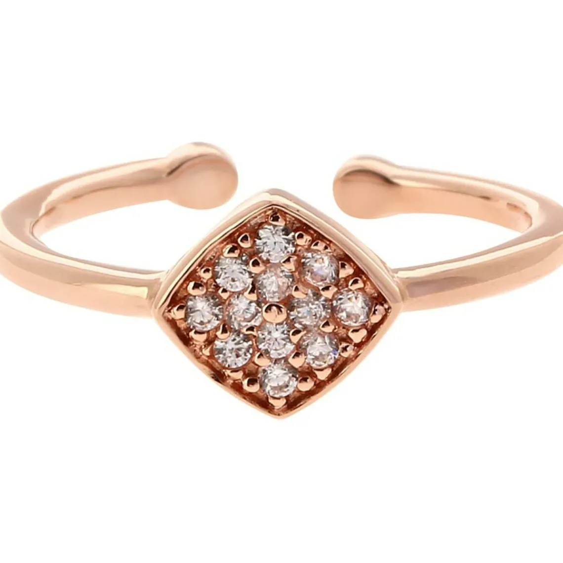 Kosma Paris Bague Femme Kosma Ella BRSL0441-ROSEGOLD - Métal Doré Rose & Cristaux | Femme Bague