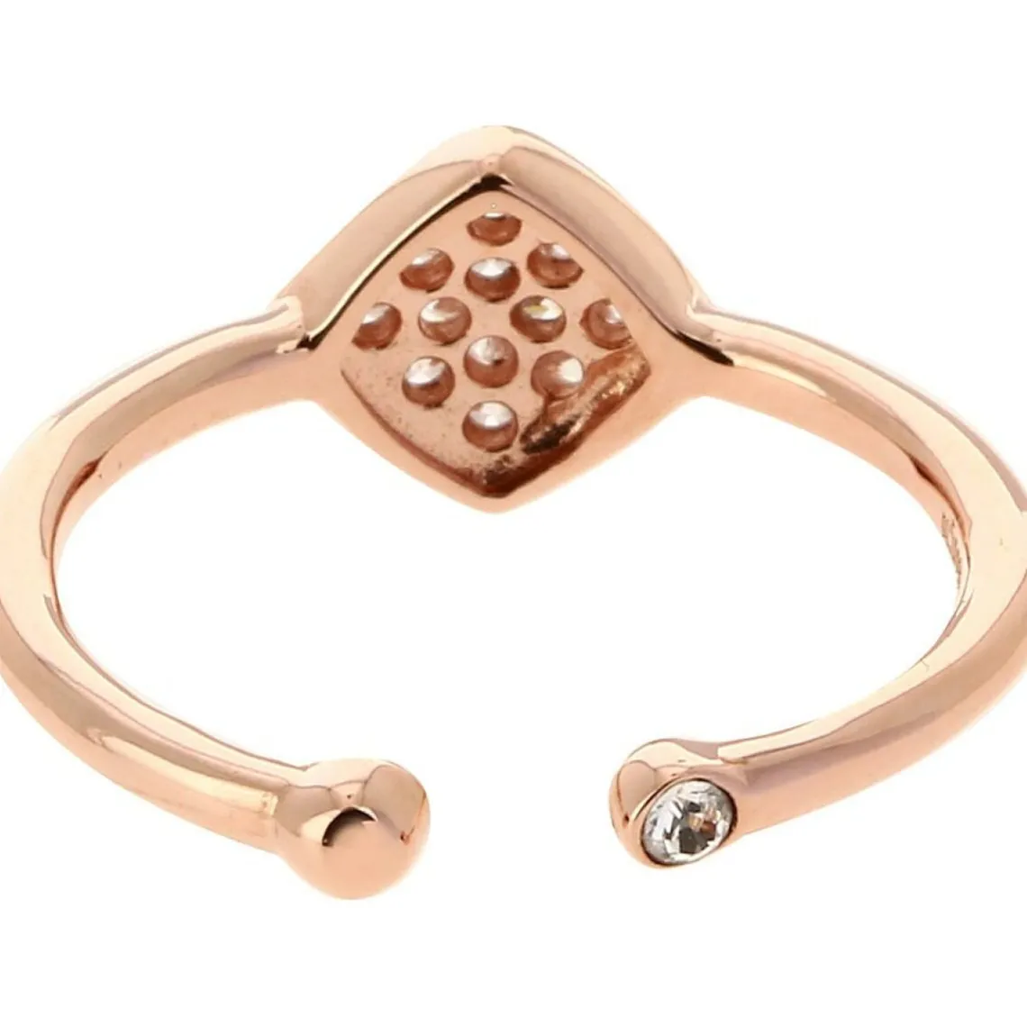 Kosma Paris Bague Femme Kosma Ella BRSL0441-ROSEGOLD - Métal Doré Rose & Cristaux | Femme Bague