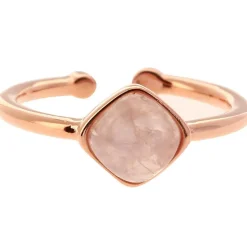 Kosma Paris Bague Femme Kosma Ella BRSL0438-ROSEGOLD - Métal Doré Rose & Quartz Rose | Femme Bague