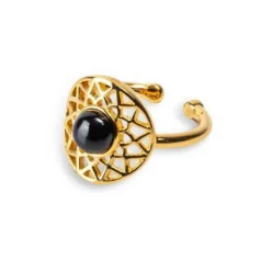 Kosma Paris Bague femme Dentelle - BRSL0472-G Doré noir | Femme Bague