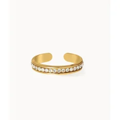 Les Interchangeables Bague femme - Bague Full Strass Doré | Femme Bague