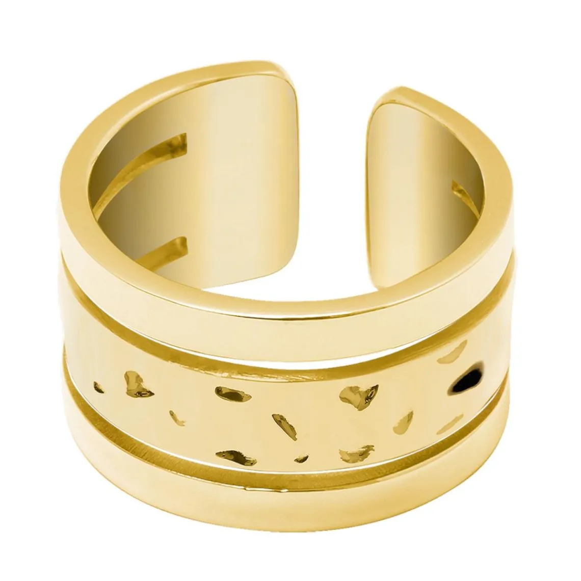 Pierre Lannier Bijoux Bague femme Echo - BJ10A720 Acier Doré | Femme Bague