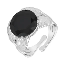 So Charm Bijoux Bague Femme So Charm - B3334-ARGENT-NOIR - Bague Femme Argentée | Femme Bague