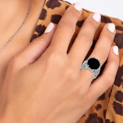 So Charm Bijoux Bague Femme So Charm - B3333-ARGENT-NOIR - Bague Femme Argentée | Femme Bague