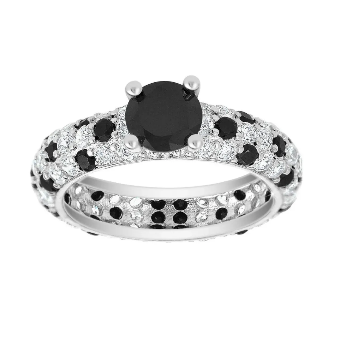 So Charm Bijoux Bague Femme So Charm - B2702-NOIR-7-54 Métal Argent | Femme Bague