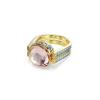 Swarovski Bijoux Bague Femme Swarovski Chroma - 570630 Plaqué Or Multicolore | Femme Bague