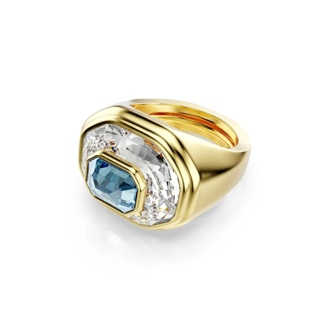 Swarovski Bijoux Bague Femme Swarovski Chroma - 571052 Plaqué Or Bleu | Femme Bague