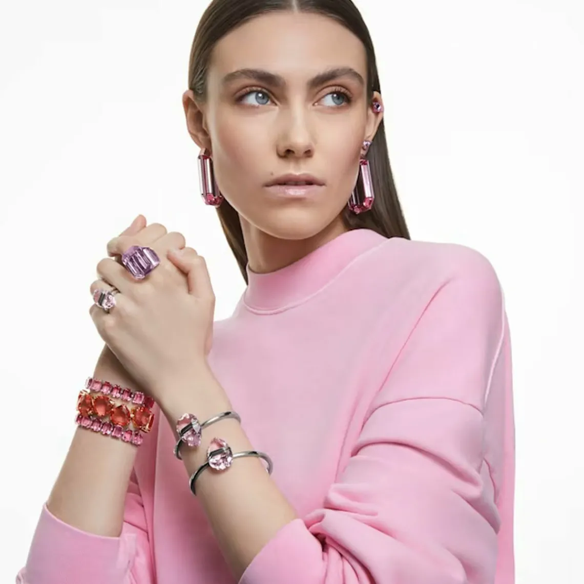 Swarovski Bijoux Bague Femme Swarovski - 5607361 Cristaux Rose | Femme Bague