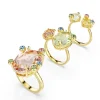 Swarovski Bijoux Bague Femme Swarovski Gema - 570581 Plaqué Or Multicolore | Femme Bague